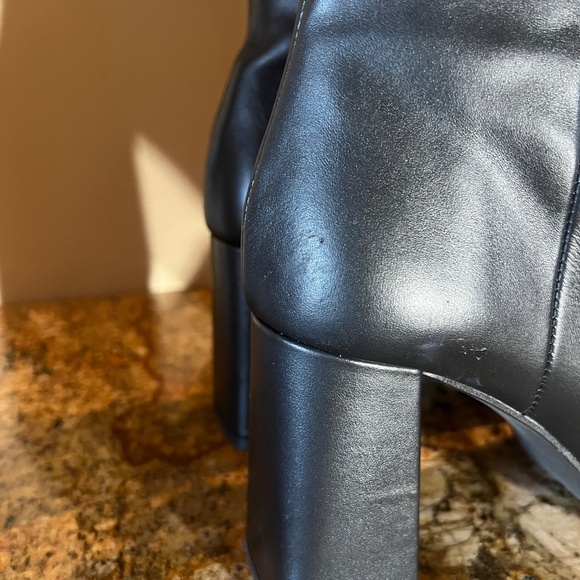 NWT Zara Tall Brown Leather Heeled Boots size 7.5 in Womens. - Picture 10 of 11